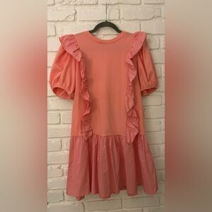 English Factory Pink Ruffle Dress